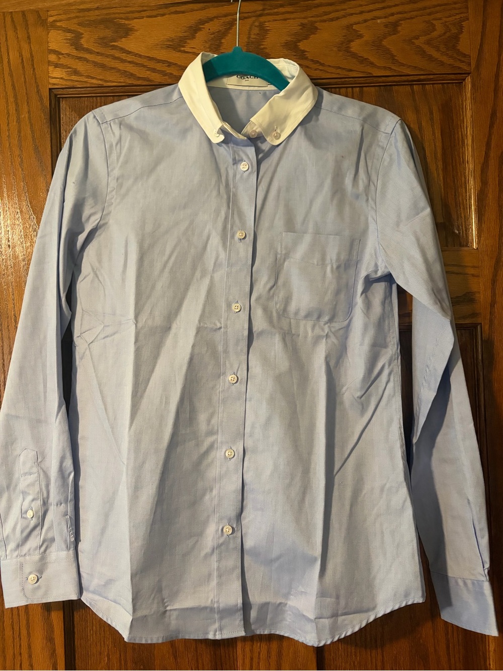 Coach Light Blue Dress Shirt with White Collar
